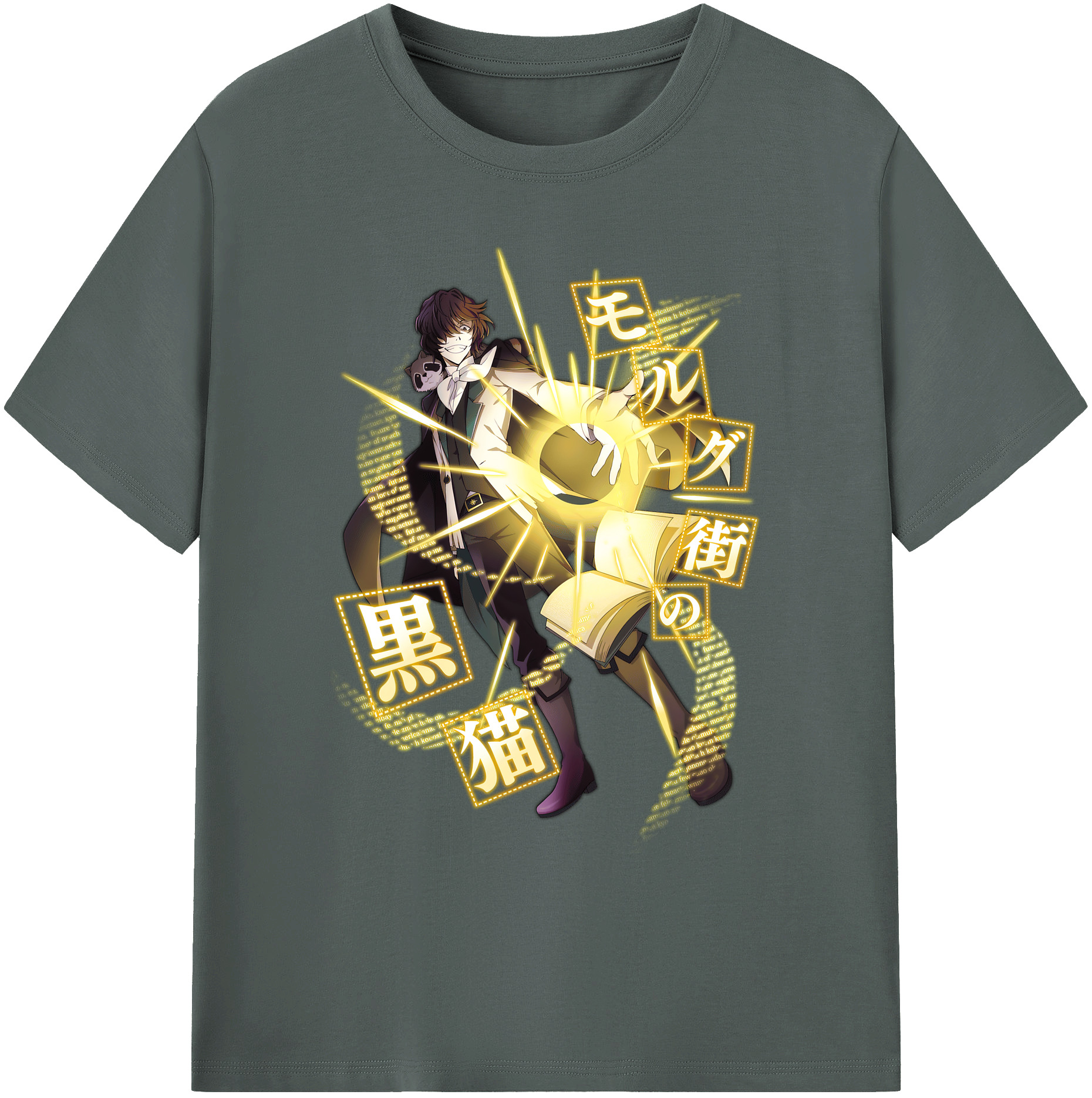 （画像用） 文豪ストレイドッグス Bungo Stray Dogs 綿100％ メンズ半袖Tシャツ｜肌触りやわらか＆通気性